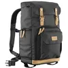 Image de Mantona Luis Sac Dos Photo rétro, Appliques Cuir, avec Housse de Pluie, aménagement Flexible avec Compartiment pour Ordinateur Portable, pour 1 Appareil Photo Reflex, 3 objectifs, Accessoires, Noir