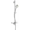 Image de Hansa Kit barre murale/kit de douche Basicjet | + barre murale, kit de montage, douchette, tuyau, curseur, porte-savon | barre 720 mm, diamètre de la tête de douche : Ø 95 mm, 1 jet, flexible de