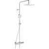 Image de HANSA MICRA Style Système de douche complet avec thermostat, douche à effet pluie pivotante, pommeau de douche avec tuyau et barre de douche à 3 jets, pommeau de douche et douchette à trois jets