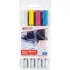 Image de edding 95 marqueur pour verre - multi-couleur - 4 stylos - pointe ronde 1,5-3 mm - marqueurs effaçables pour vitres - marquer des surfaces en verre (vitres, tableaux,tableau blancs) - effaçables à sec