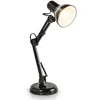 Image de B.K.Licht Lampe de bureau orientable, lampe de table rétro douille E14, avec interrupteur à fil, lampe de lecture, noir