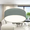 Image de B.K.Licht - Plafonnier avec abat-jour en tissu, douille E27, max. 40 watts, lustre, lustre salon, lustre chambre, luminaire plafonnier, lustre cuisine, plafonnier salon, 30x10 cm, gris