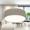 Image de B.K.Licht - Plafonnier avec abat-jour en tissu, douille E27, max. 40 watts, lustre, lustre salon, lustre chambre, luminaire plafonnier, lustre cuisine, plafonnier salon, 30x10 cm, taupe
