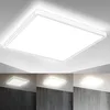 Image de B.K.Licht - Panneau LED à lumière indirecte, plat, intensité lumineuse variable par paliers, dalle led, plafond, plafonnier led, lustre salon, lustre cuisine, 42x42x2,9 cm, blanc
