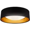 Image de B.K.Licht Plafonnier noir doré, LED 18W, éclairage plafond chambre, entrée, couloir, suspension tissue chambre d'enfant 2200Lm, lumière blanche neutre 4000K