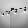 Image de B.K.Licht I barre de spots I spots plafond orientables I inclus 4 ampoules LED 2,9 W GU10 incluses I lumière blanc chaud 3000K I 4x 260lm I plafonnier I lampe de salon I noir