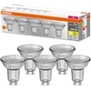Image de Osram LED Ampoule à réflecteur PAR16, GU10 Ampoule, non dimmable, blanc chaud, remplace une lampe traditionnelle de 35 watts, angle de rayonnement de 36 degrés, pack de 5