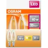 Image de Osram LED Star Classic B40 LED lampe pour la base E14, forme de bougie, fil, 470 lumens, blanc chaud (2700k), remplacement des ampoules 40W conventionnelles, non dimmables, 2 pack