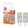 Image de Osram LED PIN 12 V | Lot de 2 x Ampoule LED Culot G4, 1,80W = 20W équivalent incandescent | Blanc chaud | 2700K