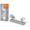 Image de LEDVANCE LED SPOT PEAR PELIR PLAGE DE CLUSION 260 mm, gris, 8,6W, 420LM, offre une lumière dirigée avec une couleur de lumière blanche chaude, avec des projecteurs GU10 flexibles, IP20, 2700K