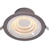 Image de Ledvance DECOR FIL DL RIPPLE Downlight 166 mm, argent, 9 W, 850 lm, sans fil, design moderne, contrôle individuel de la luminosité, intensité variable, anneaux lumineux à filament commutables