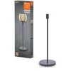 Image de LEDVANCE Lampadaire décoratif avec douille E27, support court (hauteur 78cm), gris foncé, avec câble d'alimentation de 1,8m, ampoule LED OSRAM 1906 parfaitement adaptée disponible séparément