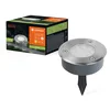 Image de LEDVANCE ENDURA HYBRID INROUND Outdoor Light, Hybrid Light,1W,70lm,Warm White Light Colour,3000K Colour Temperature, Stainless Steel, IP44&IP67 Protection Class, Solar&Mains Operated