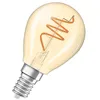 Image de Osram Vintage 1906 Classic est une blanc chaud avec un filament en spiraen forme de mini bouclassique. Il propose 4,9 W, 470 lm,E14, verre doré, diamètre 45 mm, 2200 K.