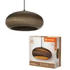 Image de LEDVANCE Decor Cardboard Drop marron en carton ondulé, légère, E27, diamètre 400 mm, abat-jour en matériau recyclé, durabgrâce à une source lumineuse remplaçable, facià installer