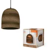 Image de LEDVANCE Decor Cardboard Ball Bell marron en carton ondulé, E27, diamètre 260 mm, abat-jour en matériau recyclé, durabgrâce à une source lumineuse remplaçable, facià installer