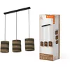 Image de LEDVANCE à 3 lampes Decor Cardboard Cylindre marron en carton ondulé, E27, longueur 830 mm, abat-jour en matériau recyclé, durabgrâce à une source lumineuse remplaçable, facià installer