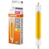Image de Osram Lampe LED multicolore fine LED Slim Line avec culot R7s Retrofit, 8 W / 806 lm, lumière blanche chaude claire de 2700 K, non dimmable, IP20, verre sans plomb, diamètre 16 mm.
