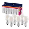 Image de Osram LED Star VALUE A60, pack avantage de 6 lampes, remplace les ampoules 60W classiques, blanc chaud (2700K), 6.5W, E27, verre filament, non dimmable