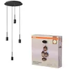 Image de Osram Suspension Decor Needle Plate 4xE27, gris foncé, acier, câble textile 2 m, minimaliste
