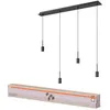 Image de Osram Suspension Decor Needle Linear 4xE27, gris foncé, acier, scénarios d'éclairage individuels, câble de 2 m