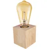 Image de Osram Lampe de table 1906 Edison E27 2,5 W, 2400 K, bois marron, 220 lm, style vintage, remplaçable