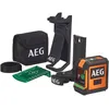 Image de AEG Niveau Laser Croix Vert CLG220-K   Portée 20 m, Haute Visibilité, Auto-Nivelant, IP54, Support Magnétique, Pince Murale, Plaque Cible et Sac de Transport Inclus
