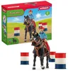 Image de Schleich 42576 Farm World - Cowgirl et Tonneaux de Racing et Cheval Animaux de la Ferme et Accessoires Western Réalistes - Coffret 7 Pièces pour Garçons et Filles