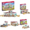 Image de Schleich Lot 42567 Horse Club - Nouveau Centre Équestre de Lakeside et Les Extensions, Écurie pour Enfants de 5 Ans et Plus, Multicolore, Taille Unique