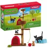 Image de Schleich 42501 Farm World Assortiment de Figurines d'animaux avec Chats et Chatons - Coffret de Jouets. Figurines réalistes avec Maman Chat et Chaton pour Garçons et Filles à Partir de 3 Ans