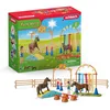 Image de Schleich Farm World | Coffret Pony Agility 42481 | Set avec 2 poneys, cavalière, Parcours d'agilité & Accessoires | Jouet Ferme créatif dès 3 Ans | Compatible avec l’Univers 48 pièces