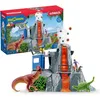 Image de Schleich Dinosaurs - 42564 Expédition au Grand Volcan, Set de Figurines Dinosaures avec Un Volcan en éruption LED, Une Figurine de chercheuse et 2 Jouets Dinosaures pour Enfants âgés de 5 Ans et Plus