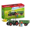 Image de Schleich Farm World | Tracteur avec remorque 42608 | Set avec Tracteur à Chargeur Frontal Mobile, Figurine du Fermier Paul, Chien et Accessoires | Cadeau pour Enfants | dès 3 Ans | 50 pièces