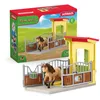 Image de Schleich 42609 Box avec Poney Icelandais - Extension Ferme Educative, dès 3 Ans, Farm World - Coffret, 4 pièces
