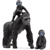 Image de Schleich Wild Life | Famille Gorille 42601 | Maman Gorille avec 2 bébés | Figurines animales réalistes | idée Cadeau Enfants | déco Anniversaire | Jouet dès 3 Ans | Set de 3 pièces