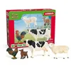 Image de Schleich Farm World | Coffret de démarrage de la Ferme 42729 | Set avec chèvre, Vache, Mouton et Coq | Figurines d’Animaux réalistes et à Collectionner | Jouet de Ferme dès 3 Ans | Set de 4 pièces