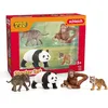 Image de Schleich Wild Life | Coffret Asie 42736 avec éléphant, Panda, Tigre et Singe au Bras Mobile | Figurines Animaux | Jouet Zoo & décoration Jungle | dès 3 Ans | Coffret 4 pièces