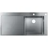 Image de hansgrohe S71 S717-F450 Evier encastré 450 avec égouttoir, acier inoxydable, 43307800
