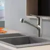 Image de hansgrohe Focus M42 Mitigeur de cuisine pivotant, avec douchette extractible, 71814800,