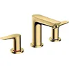 Image de hansgrohe Talis E Mélangeur de lavabo 150, 3 trous, avec tirette et vidage, aspect doré poli, 71733990
