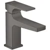 Image de hansgrohe Metropol Mitigeur de lavabo 100 poignée manette bec court, bonde Push-Open, noir chromé brossé, 32500340