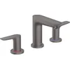 Image de hansgrohe Talis E Mélangeur de lavabo 150, 3 trous, avec tirette et vidage, noir chromé brossé, 71733340