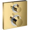 Image de hansgrohe Ecostat Square Set de finition pour mitigeur thermostatique encastré avec robinet d'arrêt et inverseur, aspect doré poli, 15714990