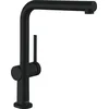 Image de hansgrohe Talis M54 - Mitigeur de cuisine avec douchette extractible, 1 jet, Robinet avec hauteur sous bec 270 mm, Robinetterie avec bec pivotant et extensible, Noir mat, 72808670