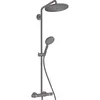 Image de hansgrohe Croma Select S Colonne de douche 280 1 jet EcoSmart 9l/min avec mitigeur thermostatique, noir chromé brossé, 26891340