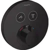 Image de hansgrohe ShowerSelect S Set de finition pour mitigeur thermostatique encastré avec 2 fonctions, noir mat, 15743670