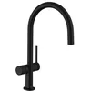 Image de hansgrohe Talis M54 Robinet de cuisine avec bec de sortie Hauteur 220 mm Rotation à 360° 1 type de jet Noir mat