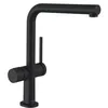 Image de hansgrohe Talis M54 Robinet de cuisine avec vanne d'arrêt Noir mat