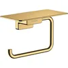 Image de hansgrohe AddStoris - Porte-papier toilette avec tablette, Porte-papier toilette pour montage mural, Support de rouleau de papier toilette, Accessoires de salle de bains, Bronze brossé, 41772140