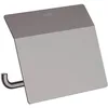 Image de hansgrohe AddStoris - Porte-papier WC avec couvercle, Distributeur de papier toilette pour montage mural, Distributeur de papier toilette, Acessoires de salle de bains, Noir chromé brossé, 41753340